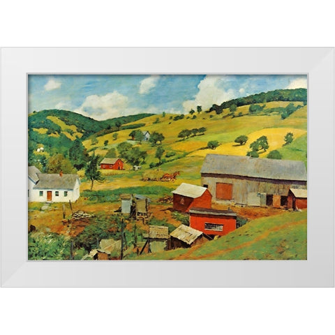 Shreyvogel Farm White Modern Wood Framed Art Print by Shreyvogel, Charles