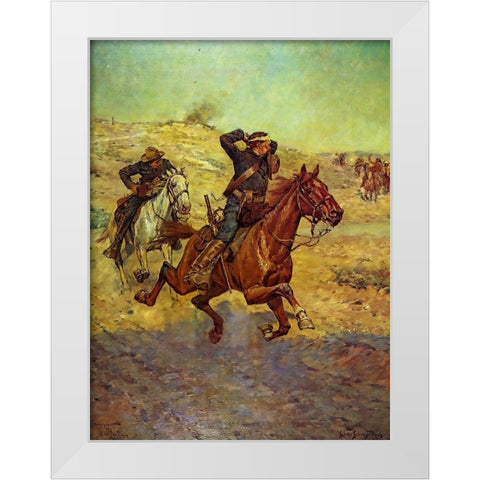 Going for Reinforcements White Modern Wood Framed Art Print by Shreyvogel, Charles