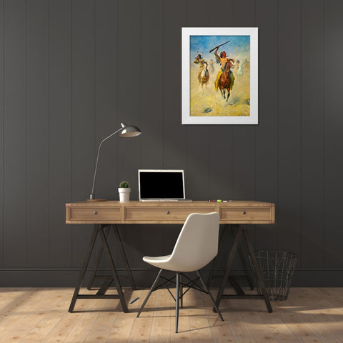 A Hot Trail White Modern Wood Framed Art Print by Shreyvogel, Charles
