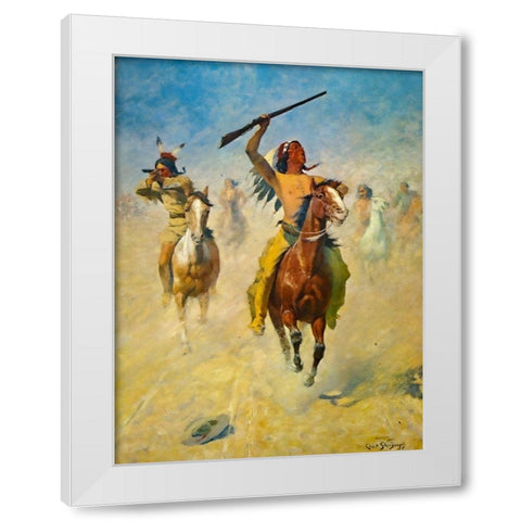 A Hot Trail White Modern Wood Framed Art Print by Shreyvogel, Charles