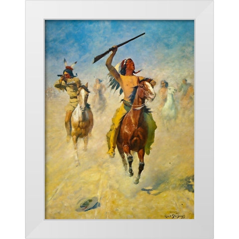 A Hot Trail White Modern Wood Framed Art Print by Shreyvogel, Charles