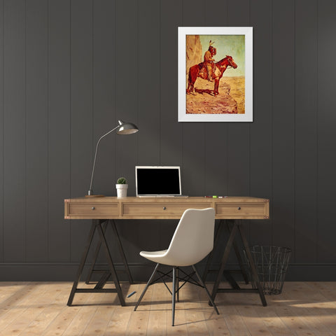 The Scout White Modern Wood Framed Art Print by Shreyvogel, Charles