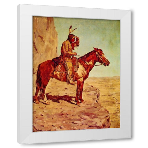 The Scout White Modern Wood Framed Art Print by Shreyvogel, Charles