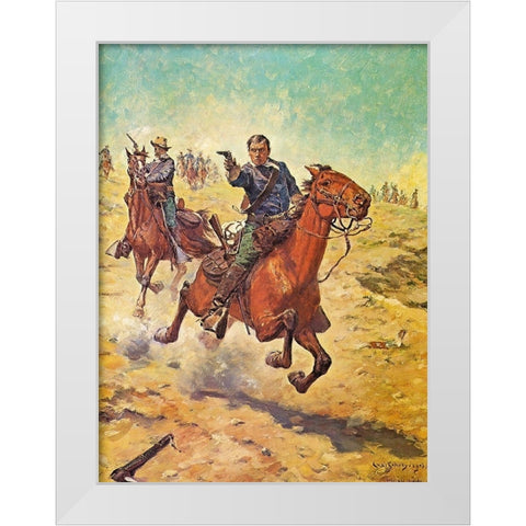 Dead Sure White Modern Wood Framed Art Print by Shreyvogel, Charles