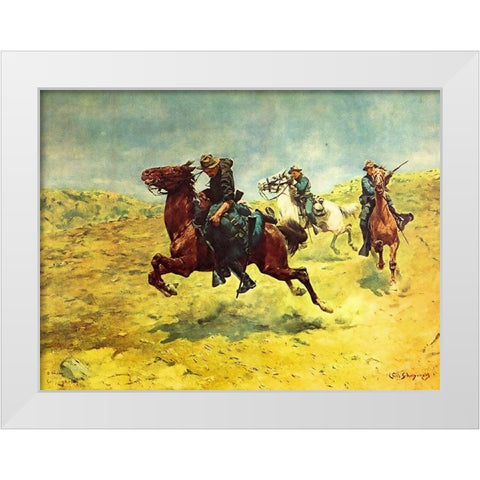 My Bunkie - The Rescue White Modern Wood Framed Art Print by Shreyvogel, Charles