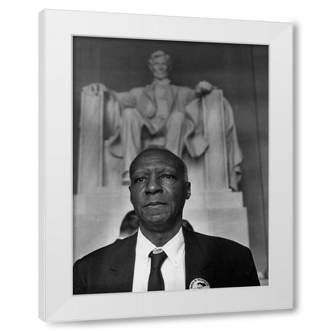 Civil Rights March on Washington-D.C. A. Philip Randolph-Organizer of the Demonstration White Modern Wood Framed Art Print by U.S. Archives