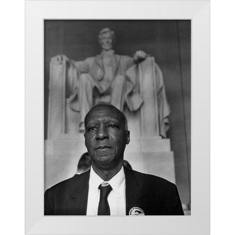 Civil Rights March on Washington-D.C. A. Philip Randolph-Organizer of the Demonstration White Modern Wood Framed Art Print by U.S. Archives