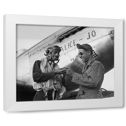 WWII Capt. Wendell O. Pruitt of the 15th Air Force White Modern Wood Framed Art Print by U.S. Archives