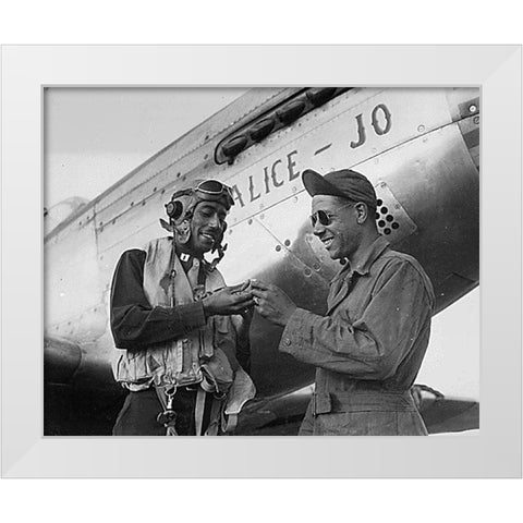 WWII Capt. Wendell O. Pruitt of the 15th Air Force White Modern Wood Framed Art Print by U.S. Archives