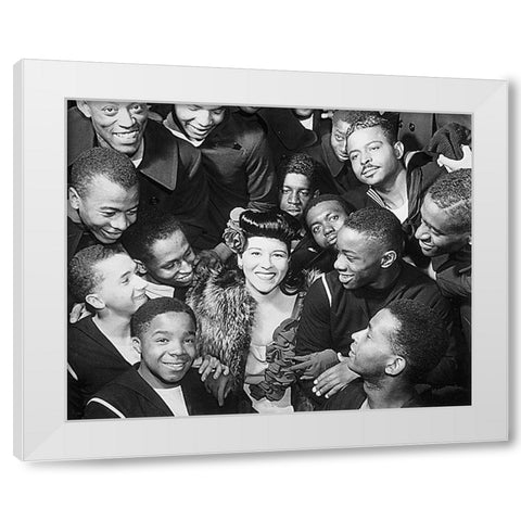 WWII Marva Louis-wife of champion Joe White Modern Wood Framed Art Print by U.S. Archives