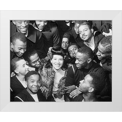 WWII Marva Louis-wife of champion Joe White Modern Wood Framed Art Print by U.S. Archives