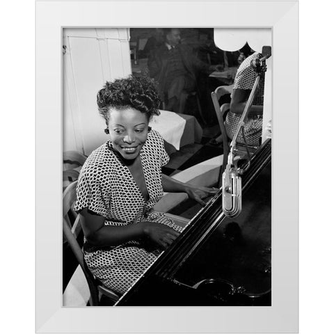 Mary Lou Williams White Modern Wood Framed Art Print by Gottlieb, William