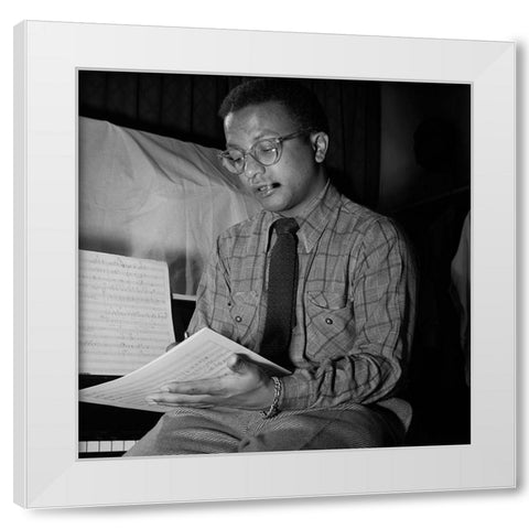 Billy Strayhorn-New York White Modern Wood Framed Art Print by Gottlieb, William