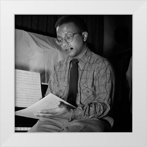 Billy Strayhorn-New York White Modern Wood Framed Art Print by Gottlieb, William