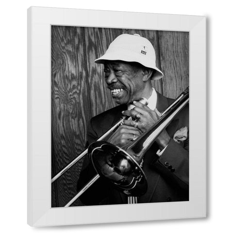 Al Grey White Modern Wood Framed Art Print by Gottlieb, William