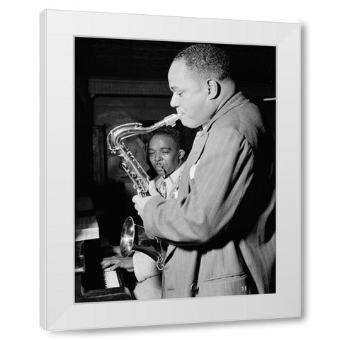 Joe Thomas and Eddie Wilcox White Modern Wood Framed Art Print by Gottlieb, William
