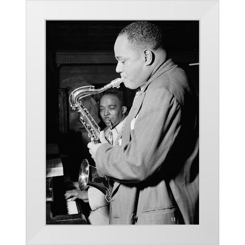Joe Thomas and Eddie Wilcox White Modern Wood Framed Art Print by Gottlieb, William