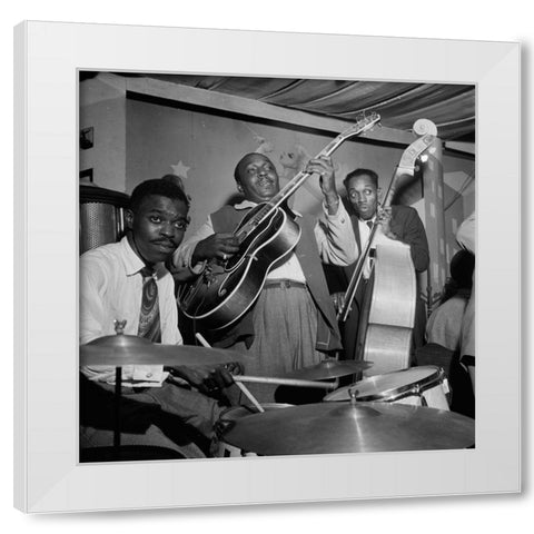 Denzil Best-Al Casey-and John Levy-Pied Piper-New York 1946 White Modern Wood Framed Art Print by Gottlieb, William