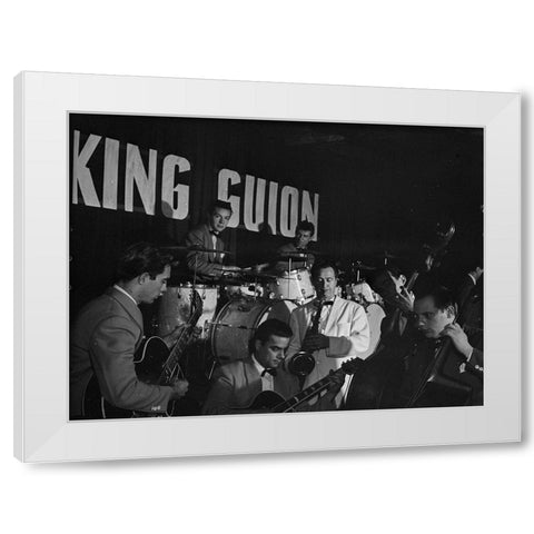King Guion Band-between 1938 and 1948 White Modern Wood Framed Art Print by Gottlieb, William