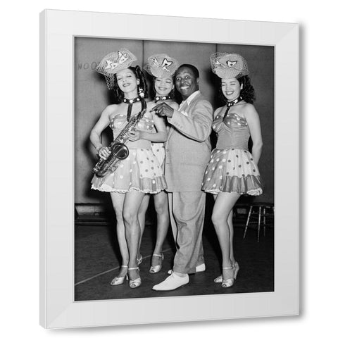 Louis Jordan-Paramount Theater-New York 1946 White Modern Wood Framed Art Print by Gottlieb, William