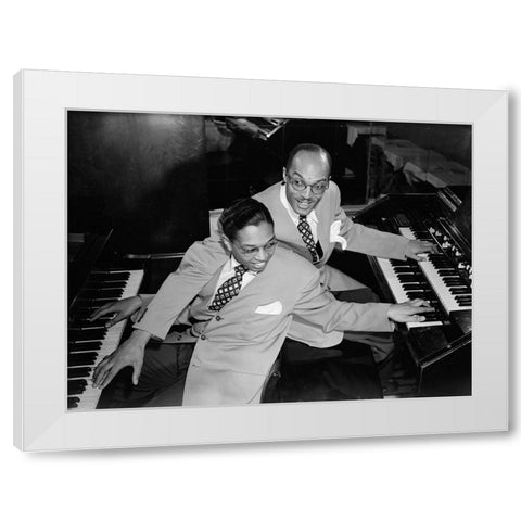 Billy Taylor and Bob Wyatt-New York 1947 White Modern Wood Framed Art Print by Gottlieb, William