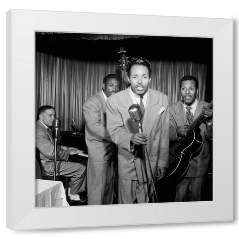 Babs Gonzales-New York 1947 White Modern Wood Framed Art Print by Gottlieb, William