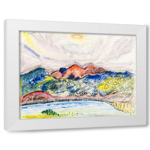 Early Landscape White Modern Wood Framed Art Print by Demuth, Charles