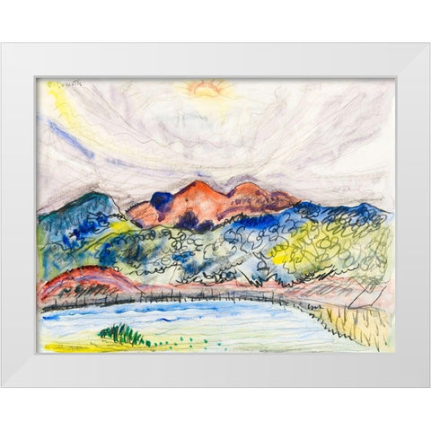Early Landscape White Modern Wood Framed Art Print by Demuth, Charles