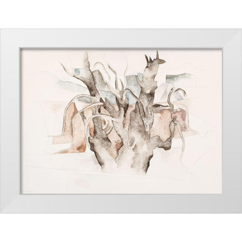Bermuda-Tree White Modern Wood Framed Art Print by Demuth, Charles