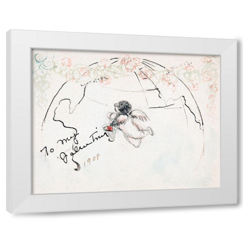 To My Valentine White Modern Wood Framed Art Print by Demuth, Charles