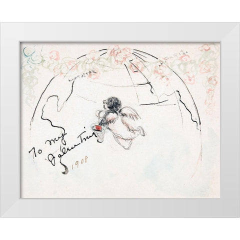 To My Valentine White Modern Wood Framed Art Print by Demuth, Charles