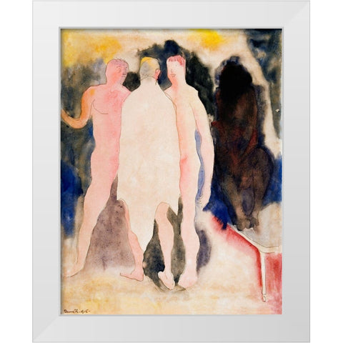 Turkish Bath White Modern Wood Framed Art Print by Demuth, Charles
