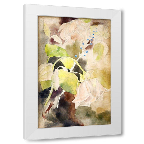 Peachy Rose White Modern Wood Framed Art Print by Demuth, Charles