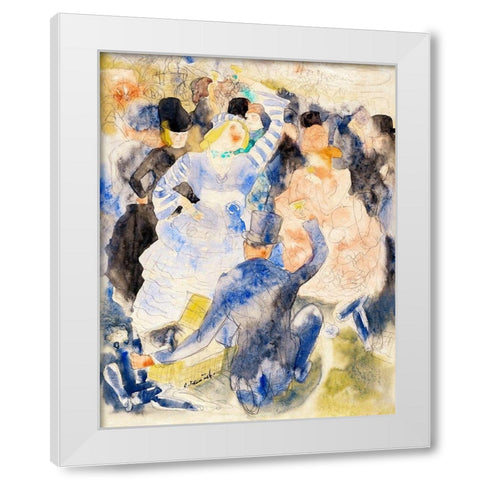 Nana at the Races White Modern Wood Framed Art Print by Demuth, Charles