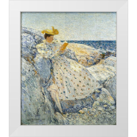 Summer Sunlight Isles of Shoals White Modern Wood Framed Art Print by Hassam, Childe
