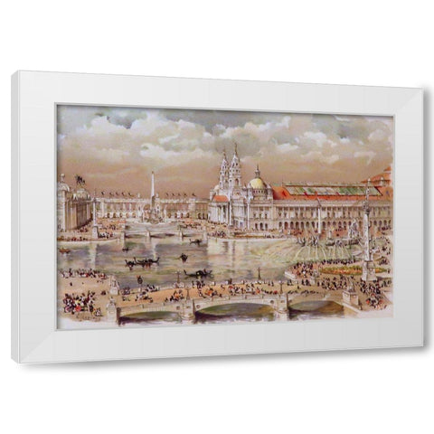 Upper Grand Basin White Modern Wood Framed Art Print by Hassam, Childe