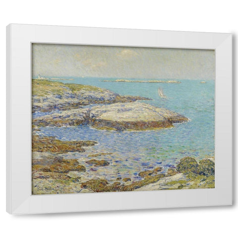 Isles of Shoals White Modern Wood Framed Art Print by Hassam, Childe
