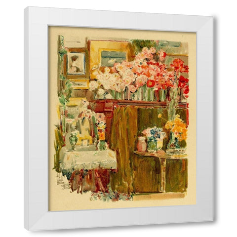 The Altar and Shrine White Modern Wood Framed Art Print by Hassam, Childe