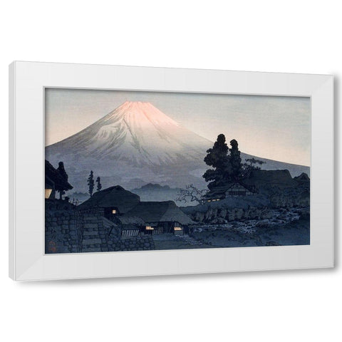 Mount Fuji From Mizukubo White Modern Wood Framed Art Print by Takahashi, Hiroaki