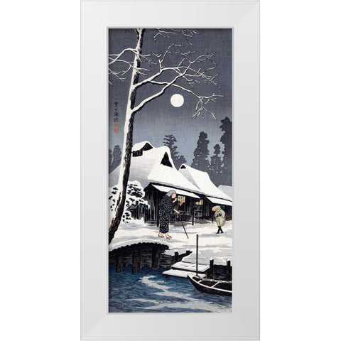 Moonlight on Snow White Modern Wood Framed Art Print by Takahashi, Hiroaki