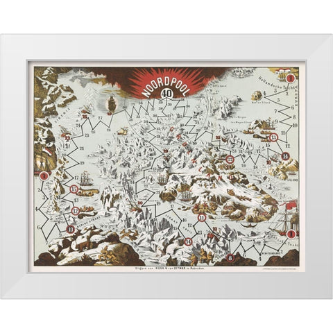 Nordpool White Modern Wood Framed Art Print by Nijgh and Van Ditmar