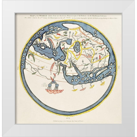 The Commerce and Navigation fo the Ancients in the Indian Ocean White Modern Wood Framed Art Print by Vincent, William