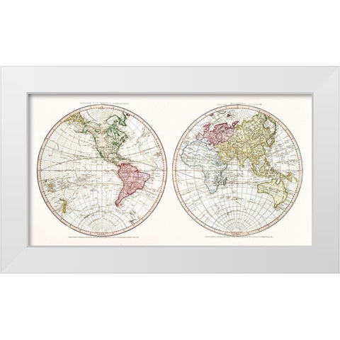 New World 1790 White Modern Wood Framed Art Print by Faden, William
