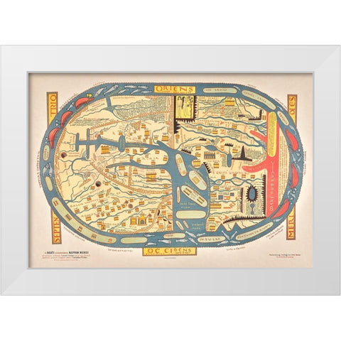 S Beati Liebanensis mappam mundi ad exemplar ecclesiae Snacto Severi 1895 White Modern Wood Framed Art Print by Maier, Verlag Von Otto