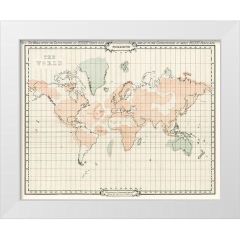 The Story of Atlantis a geographical-historical-and ethnological sketch White Modern Wood Framed Art Print by Sinnett, A P