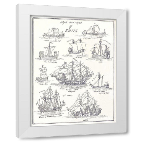 Sea Pictures-drawn with pen and pencil 1882 White Modern Wood Framed Art Print by Macaulay, James
