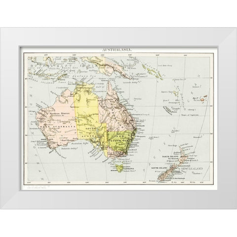 Orient Line Guide 1885 White Modern Wood Framed Art Print by Loftie, William John