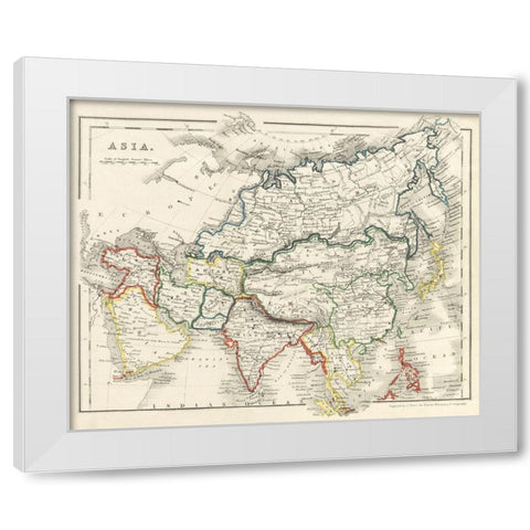 Beetons Dictionary of Geography-A universal gazetteer White Modern Wood Framed Art Print by Beeton, Samuel Orchart