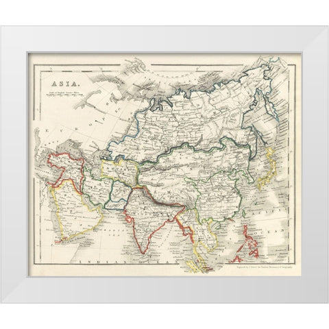 Beetons Dictionary of Geography-A universal gazetteer White Modern Wood Framed Art Print by Beeton, Samuel Orchart