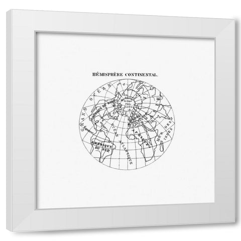 World atlas from Voyeurs Checklist 1881 White Modern Wood Framed Art Print by British Library